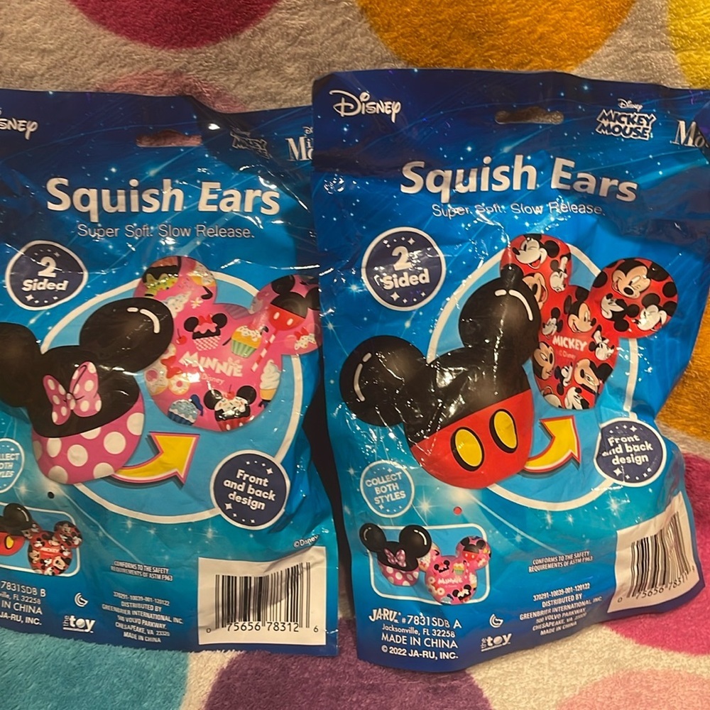 NWT TWO DOUBLE SIDED MICKEY MOUSE SQUISHYS